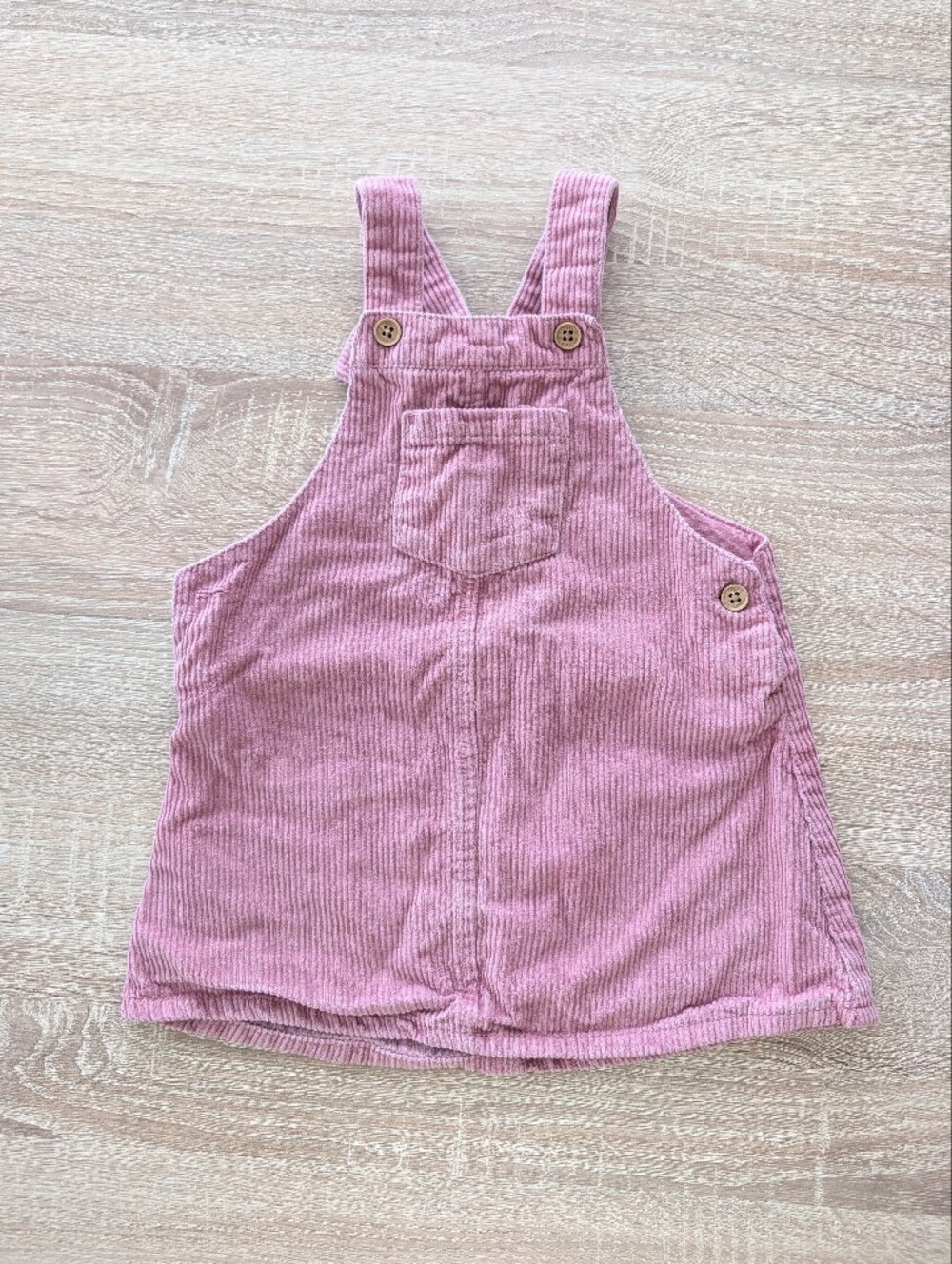 Next Baby Pink Corduroy Overall Dress